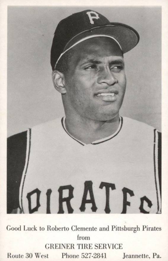 1969 Pittsburgh Pirates Greiner Tires Roberto Clemente # Baseball Card