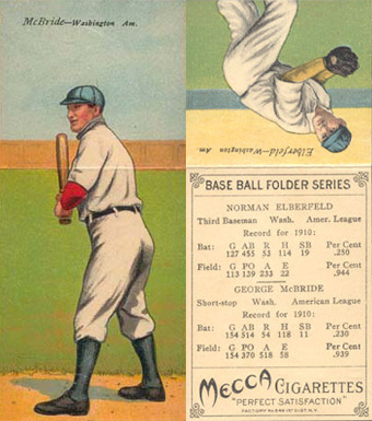 1911 Mecca Double Folders Elberfeld/McBride # Baseball Card
