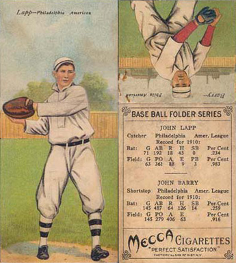 1911 Mecca Double Folders Barry/Lapp # Baseball Card