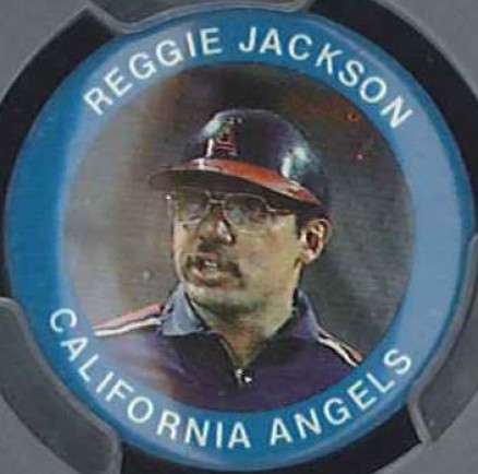 1985 Fun Food Buttons Reggie Jackson #16 Baseball Card