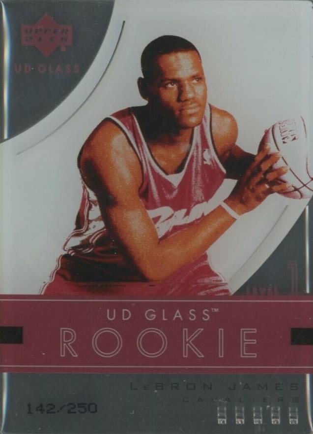 2003 Upper Deck Glass LeBron James #100 Basketball Card