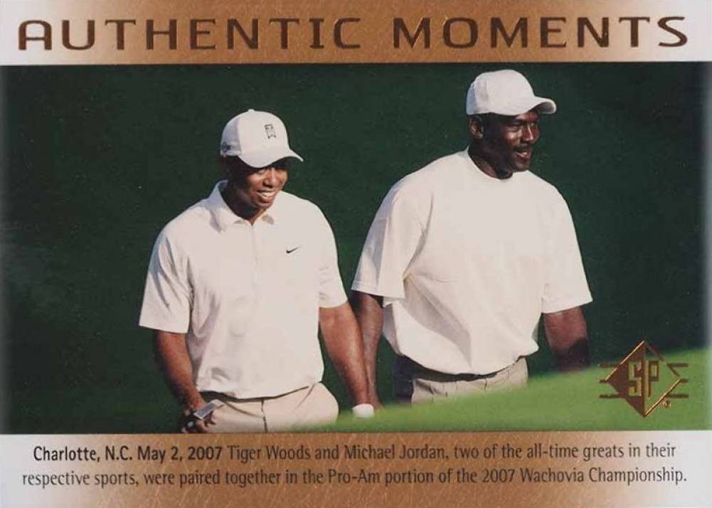 2014 SP Authentic Michael Jordan/Tiger Woods #69 Golf Card