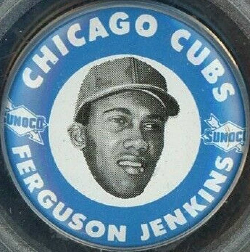 1969 Sunoco Cubs Pins Fergie Jenkins # Baseball Card