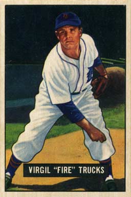 1951 Bowman Virgil "Fire" Trucks #104 Baseball Card
