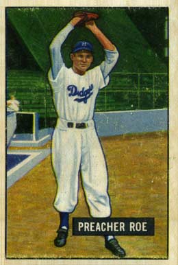 roe preacher baseball 1951 bowman card purchase listings vintagecardprices