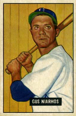 1951 Bowman Gus Niarhos #124 Baseball Card