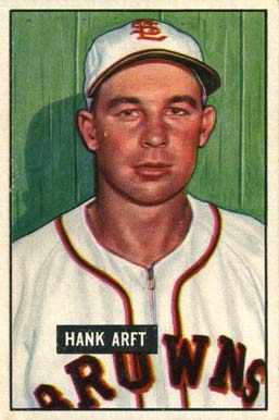 1951 Bowman Hank Arft #173 Baseball Card