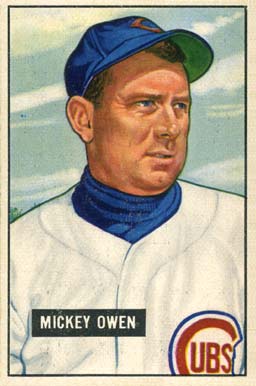 1951 Bowman Mickey Owen #174 Baseball Card