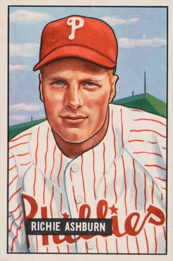 1951 Bowman Richie Ashburn #186 Baseball Card