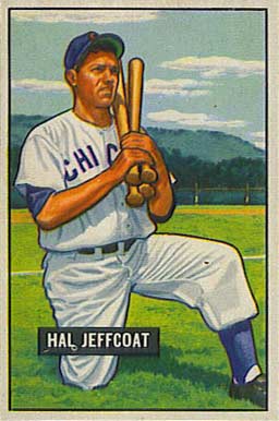 1951 Bowman Hal Jeffcoat #211 Baseball Card