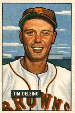 1951 Bowman Jim Delsing #279 Baseball Card