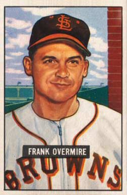 1951 Bowman Frank Overmire #280 Baseball Card