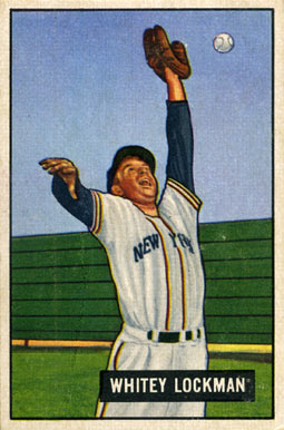 1951 Bowman Whitey Lockman #37 Baseball Card