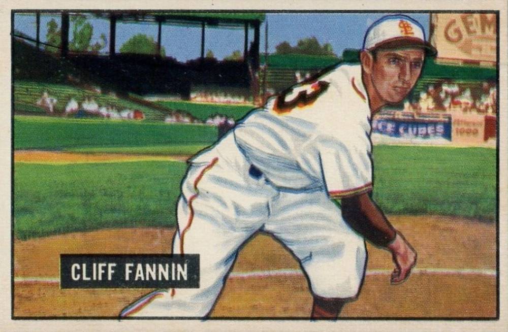1951 Bowman Cliff Fannin #244 Baseball Card