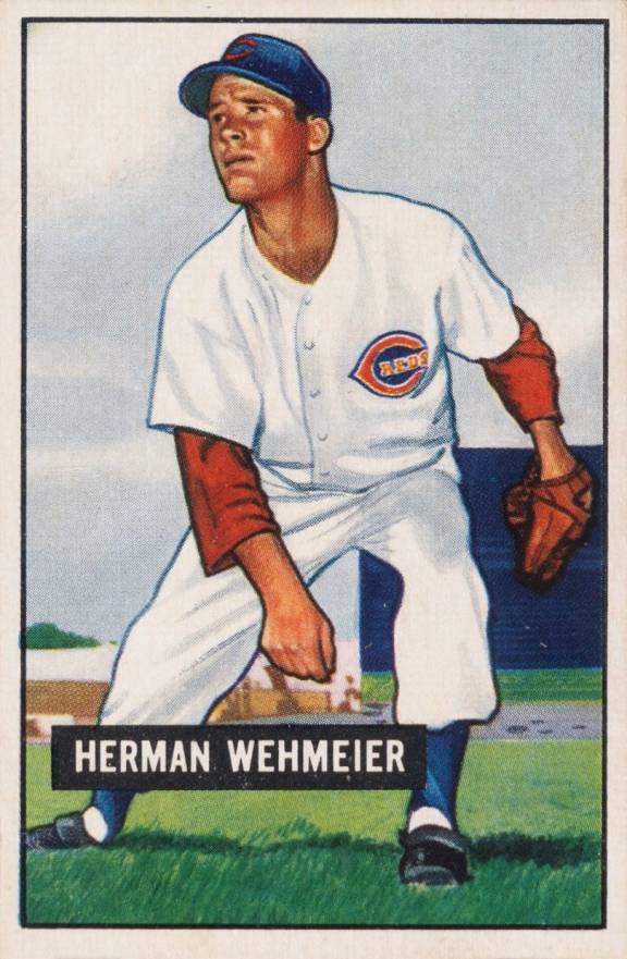 1951 Bowman Herman Wehmeier #144 Baseball Card