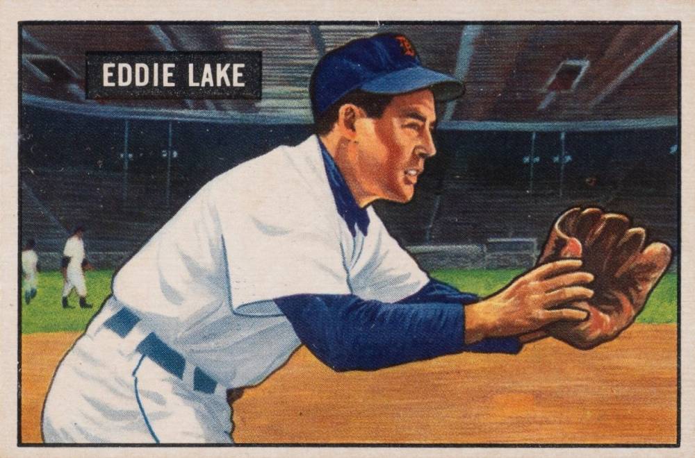 1951 Bowman Eddie Lake #140 Baseball Card