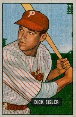 1951 Bowman Dick Sisler #52 Baseball Card