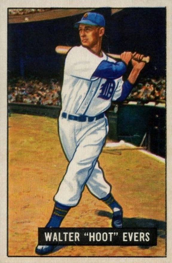 1951 Bowman Walter "Hoot" Evers #23 Baseball Card
