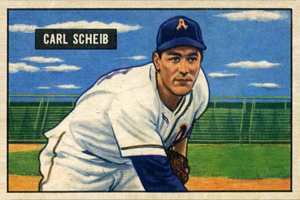 1951 Bowman Carl Scheib #83 Baseball Card