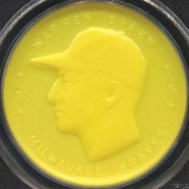 1955 Armour Coins Warren Spahn # Baseball Card
