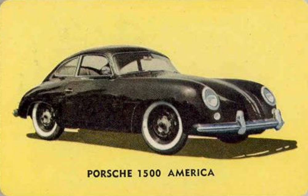 1955 Mothers Cookies Sport Cars Porsche 1500 America #1 Non-Sports Card