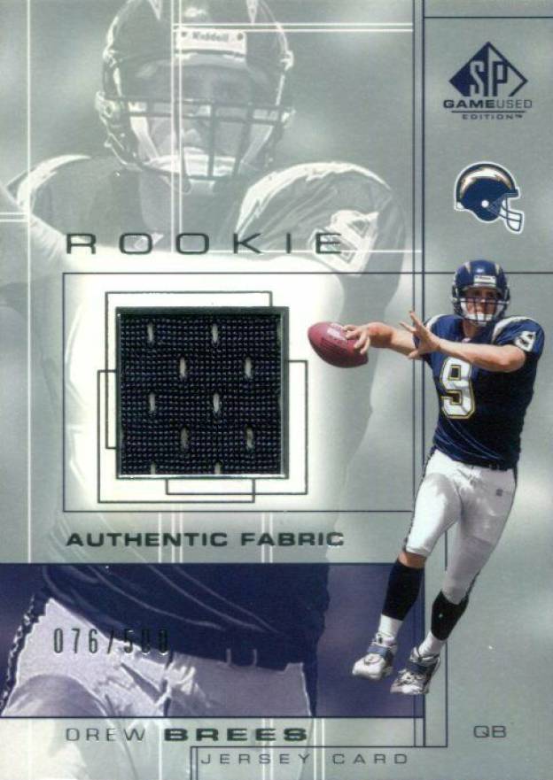 2001 SP Game-Used Drew Brees #93 Football Card