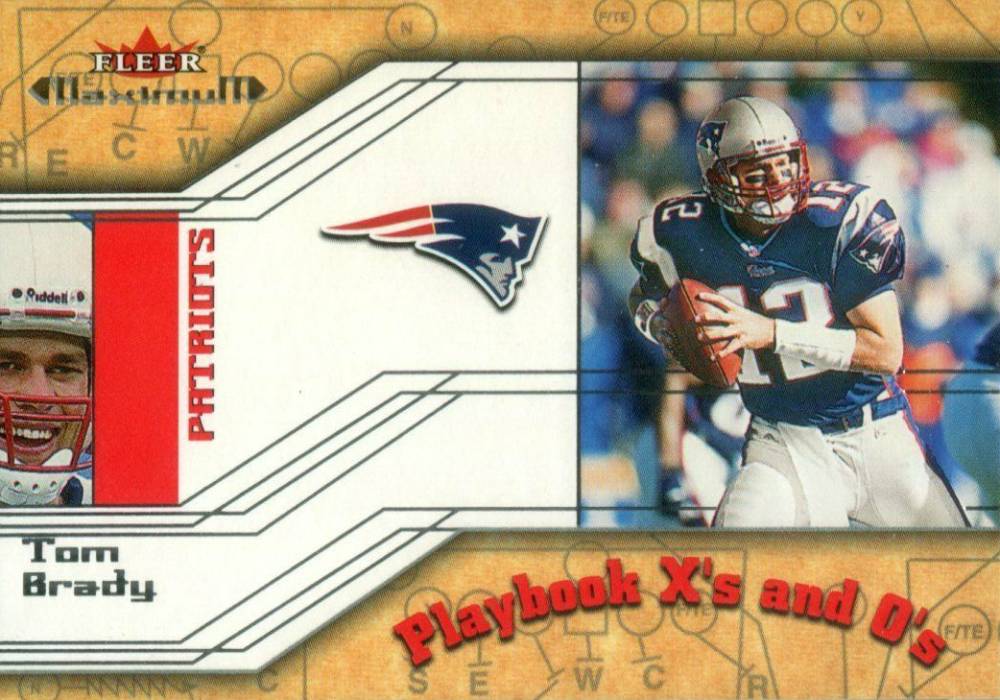 2002 Fleer Maximum Playbook X's & O's Tom Brady #1 Football Card