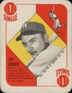1951 Topps Blue Backs Irv Noren #38 Baseball Card