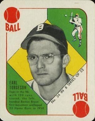 1951 Topps Blue Backs Earl Torgeson #34 Baseball Card