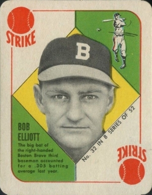 1951 Topps Blue Backs Bob Elliott #32 Baseball Card
