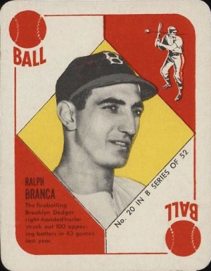 1951 Topps Blue Backs Ralph Branca #20 Baseball Card
