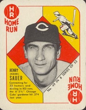 1951 Topps Blue Backs Hank Sauer #49 Baseball Card