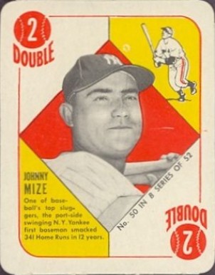 1951 Topps Blue Backs Johnny Mize #50 Baseball Card