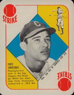 1951 Topps Blue Backs Chico Carrasquel #26 Baseball Card