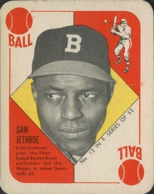 1951 Topps Blue Backs Sam Jethroe #12 Baseball Card