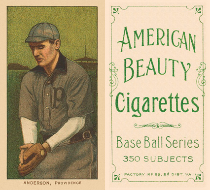 1909 White Borders American Beauty Frame Anderson, Providence #10 Baseball Card