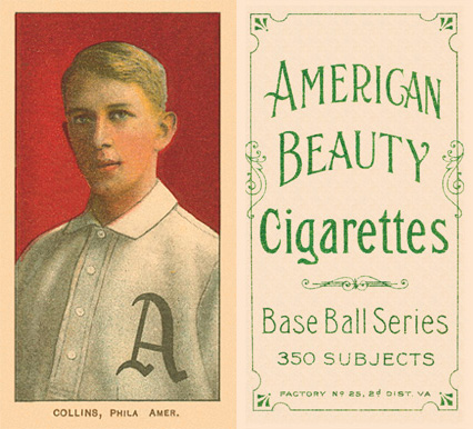 1909 White Borders American Beauty Frame Collins, Phila. Amer. #101 Baseball Card