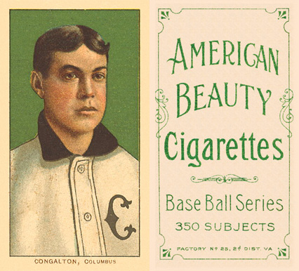 1909 White Borders American Beauty Frame Congalton, Columbus #103 Baseball Card