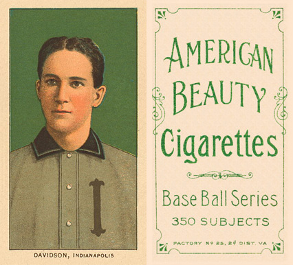 1909 White Borders American Beauty Frame Davidson, Indianapolis #119 Baseball Card