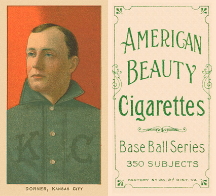 1909 White Borders American Beauty Frame Dorner, Kansas City #141 Baseball Card