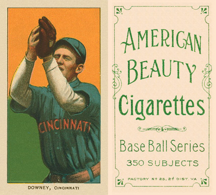 1909 White Borders American Beauty Frame Downey, Cincinnati #145 Baseball Card