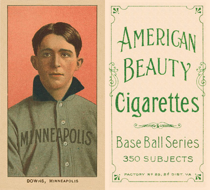 1909 White Borders American Beauty Frame Downs, Minneapolis #146 Baseball Card