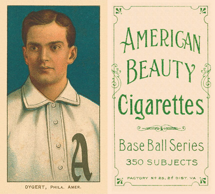 1909 White Borders American Beauty Frame Dygert, Phila. Amer. #157 Baseball Card