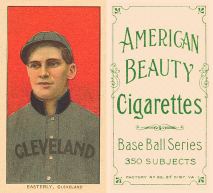 1909 White Borders American Beauty Frame Easterly, Cleveland #158 Baseball Card