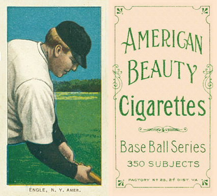 1909 White Borders American Beauty Frame Engle, N.Y. Amer. #164 Baseball Card