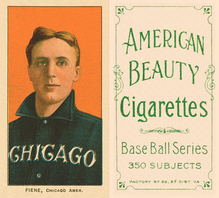 1909 White Borders American Beauty Frame Fiene, Chicago Amer. #172 Baseball Card