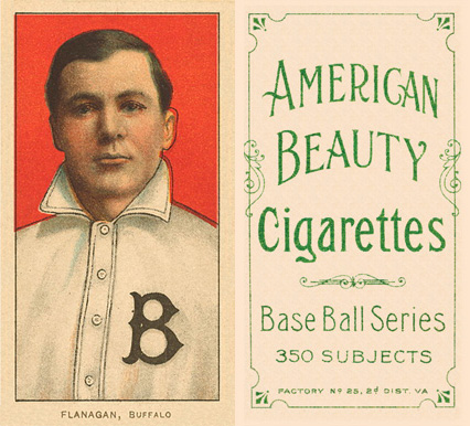 1909 White Borders American Beauty Frame Flanagan, Buffalo #174 Baseball Card
