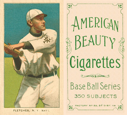 1909 White Borders American Beauty Frame Fletcher, N.Y. Nat'L #175 Baseball Card