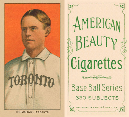 1909 White Borders American Beauty Frame Grimshaw, Toronto #197 Baseball Card