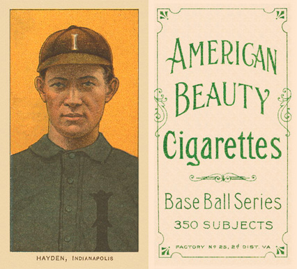 1909 White Borders American Beauty Frame Hayden, Indianapolis #207 Baseball Card